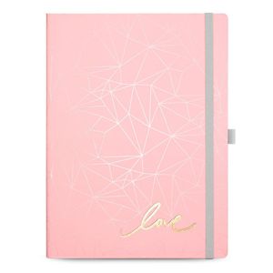Caderno Papertalk pautado, Ultra, coleção Pink Stone, 17,5 x 24 cm