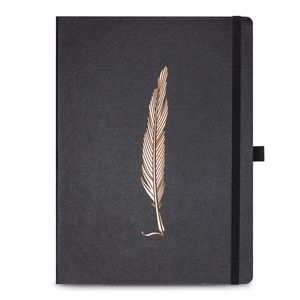 Caderno Papertalk pontilhado, Ultra, coleção Noir, Pena, 17,5 x 24 cm