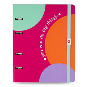 Caderno Premium argolado, Ultra, coleção Color Match,  Summer,  16,5 x 24 cm