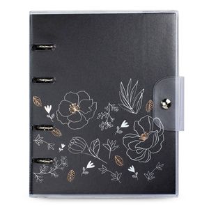 Caderno argolado sobrecapa Ultra, coleção Noir , 16,5 x 24 cm