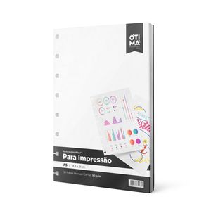 Refil em branco SystemFlex, A5, coleção Refil, 90 g branco, 14,8 x 21 cm