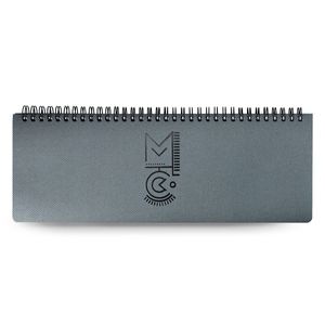 Planner Wire, Semanal, coleção Metallic, Titanium, 30 x 10,5 cm