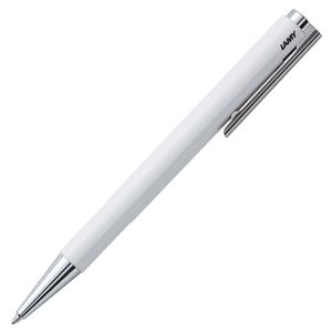 Caneta esferográfica, Logo M+, coleção Lamy, Branco, 3 x 16 cm