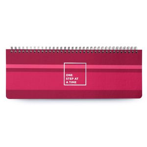 Planner Wire, Semanal, coleção Viva Magenta, Listras, 30 x 10,5 cm