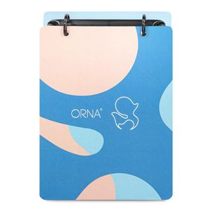 Bloco de Mesa argolado com caixa premium, coleção Orna, 12,3 x 16,5 cm