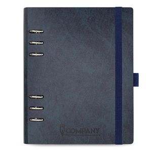 Planner Premium argolado com caixa premium, A5, coleção Company,  Antique Azul,  14,8 x 21 cm