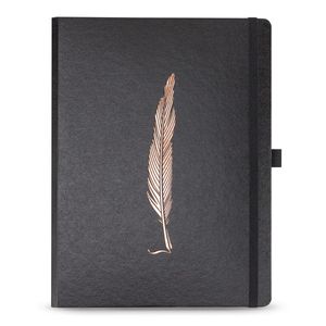 Caderno Premium SystemFlex, Ultra, coleção Noir, Pena, 16,5 x 24 cm