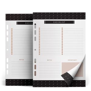 Bloco organizador, Ultra, coleção Noir, Semanal, 16,5 x 24 cm