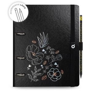 Caderno argolado A5, coleção Noir , 14,8 x 21 cm