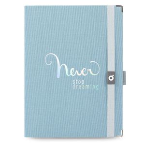 Caderno Premium SystemFlex, Maxi, coleção Cotton, Azul, 12,5 x 20 cm