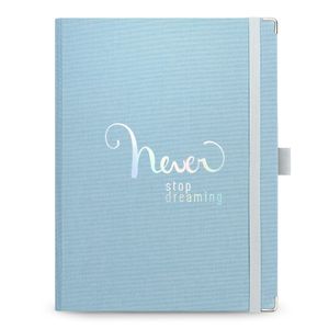 Planner Premium SystemFlex, Maxi, coleção Cotton, Azul, 12,5 x 20 cm