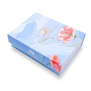 Caixa organizadora 242, P, coleção La Bella, Azul, 24,3 x 17,5 x 6,7 cm