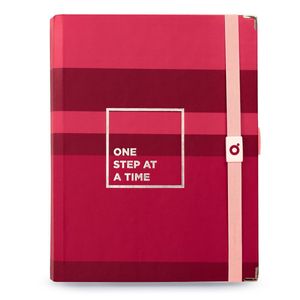 Planner Premium SystemFlex, Maxi, coleção Viva Magenta, Listras, 12,5 x 20 cm