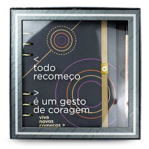 Caixa de lembranças Planner, A5, coleção Prime, Recomeço, 23,5 x 23,5 x 5,30 cm