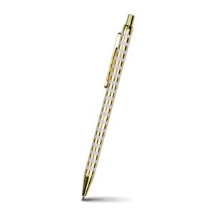Caneta esferográfica Stripes, Dourado, coleção Ótima, 7,3 x 28,5 cm