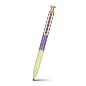 Caneta esferográfica Duo colors, Amarelo e Lilás, coleção Ótima, 0.89 x 14.1 cm