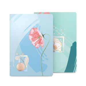 Conjunto de caderno Costurado, A5, coleção La Bella, Colorido, 14,5 x 20,5 cm